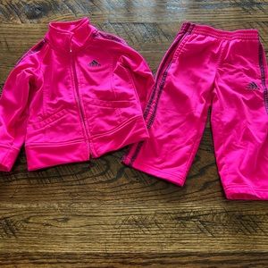 Adidas girls matching set- zip up jacket and pants